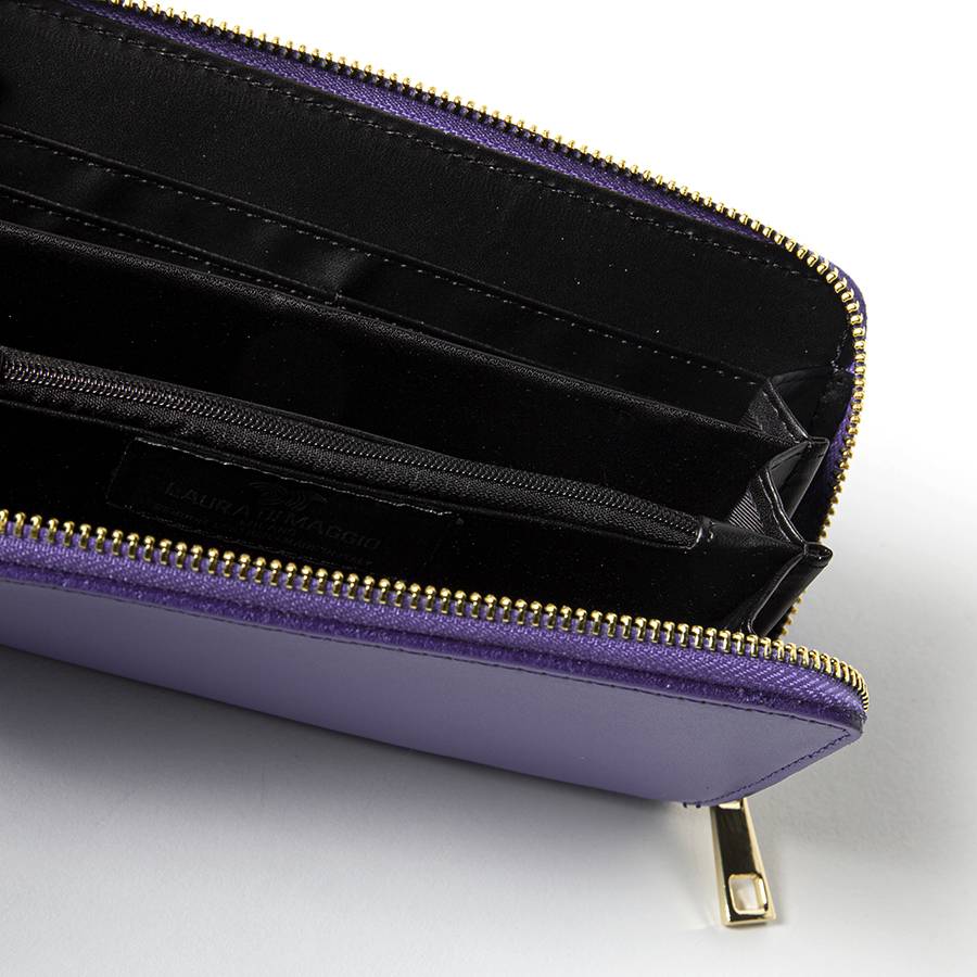 Laura Di Maggio ELEGANT – portafoglio in pelle elegant viola Shopping Online