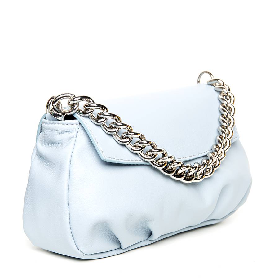 Laura Di Maggio BONBON – Borsa da sera in pelle soft azzurra Vendite Flash