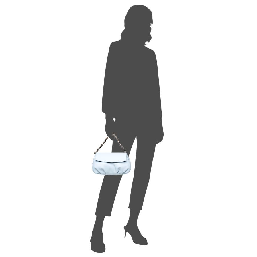 Laura Di Maggio BONBON – Borsa da sera in pelle soft azzurra Vendite Flash