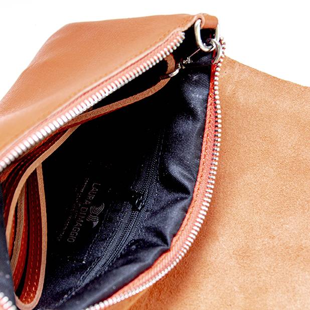 Laura Di Maggio CLAIRE – pochette sottile arancio in pelle dollaro Spedizione Gratuita