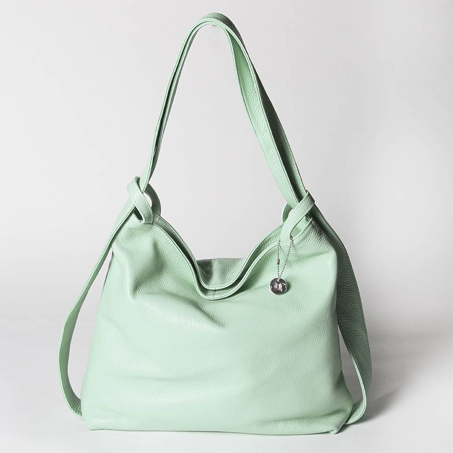 Laura Di Maggio VENICE – Zaino/borsa in pelle dollaro menta Consegna Veloce