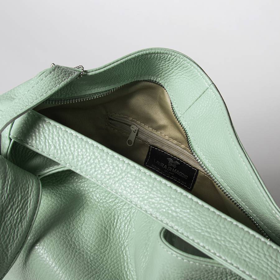 Laura Di Maggio VENICE – Zaino/borsa in pelle dollaro menta Consegna Veloce