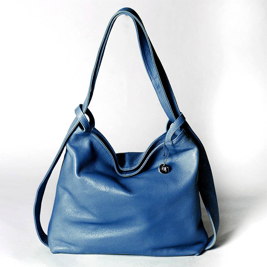 Laura Di Maggio VENICE – Zaino/borsa in pelle dollaro blu jeans Promozione Limitata