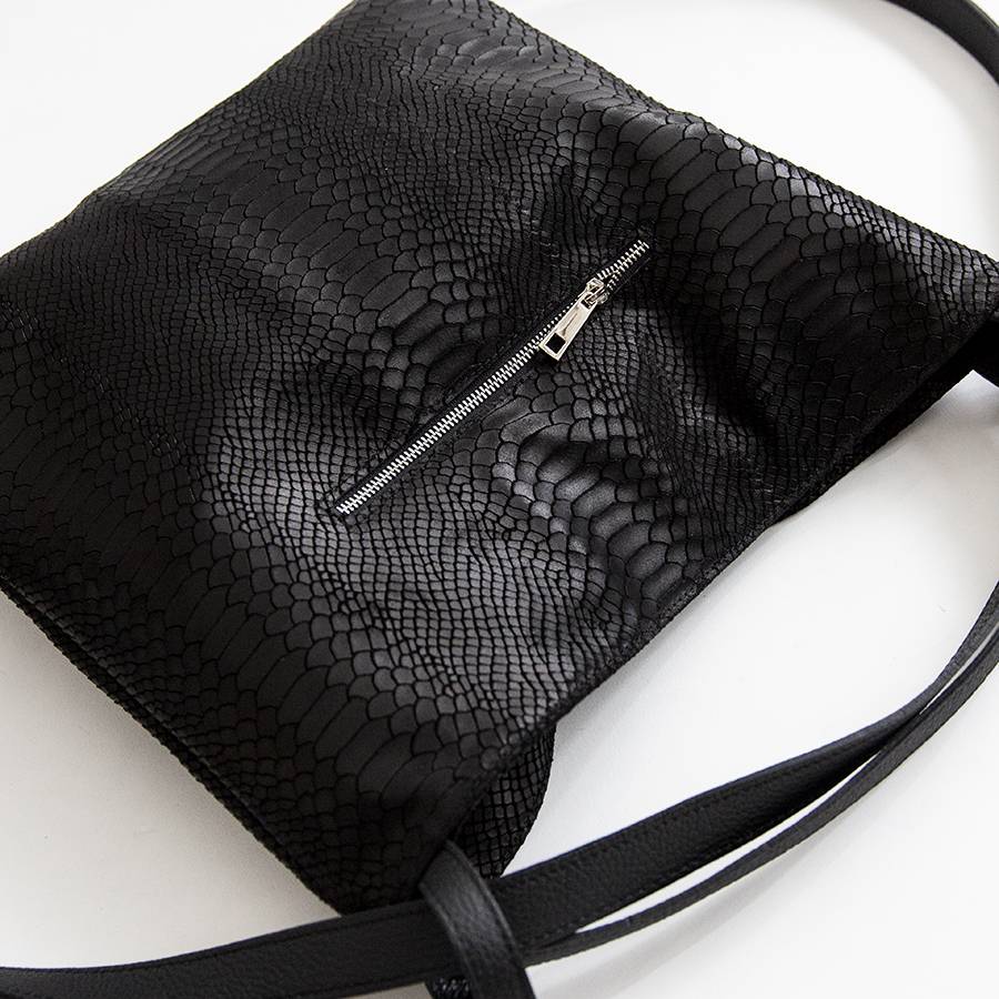 Laura Di Maggio VENICE – Zaino/borsa in pelle stampa pitone nero Shopping Online
