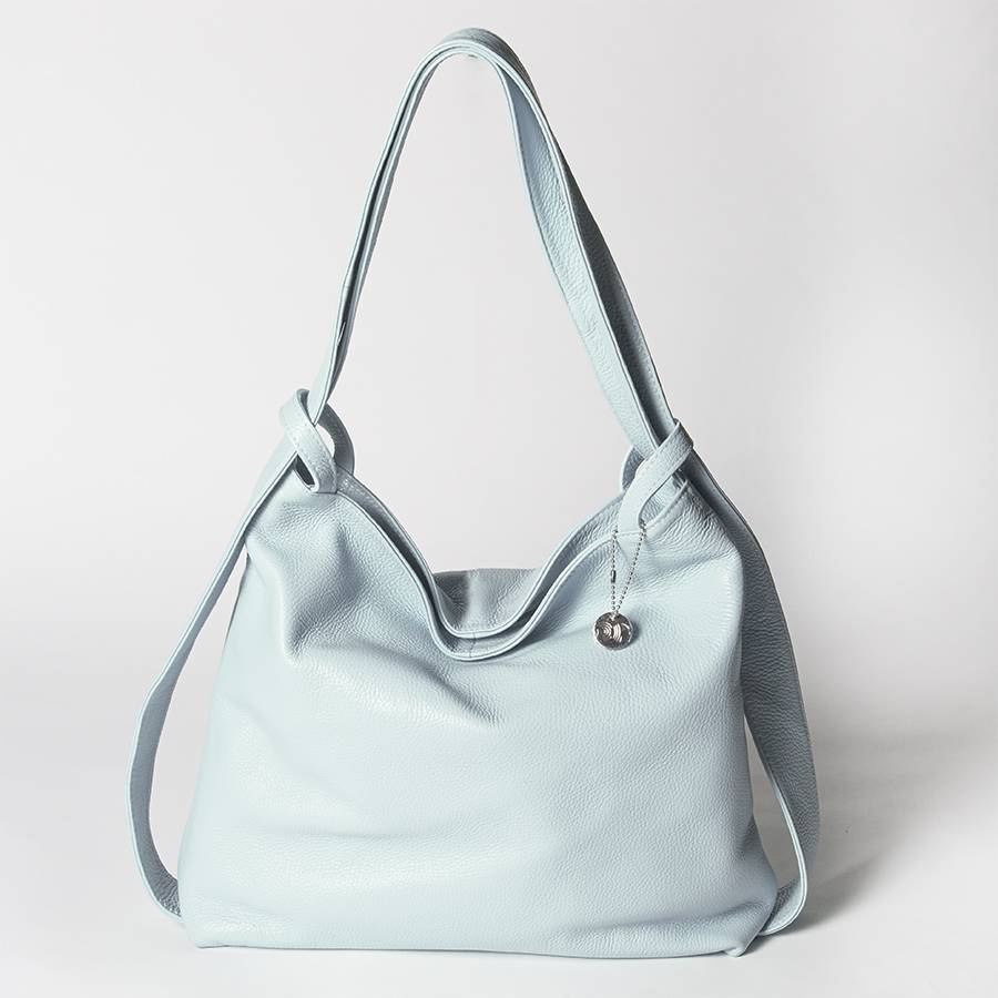 Laura Di Maggio VENICE – Zaino/borsa in pelle dollaro azzurro Prezzo Ridotto