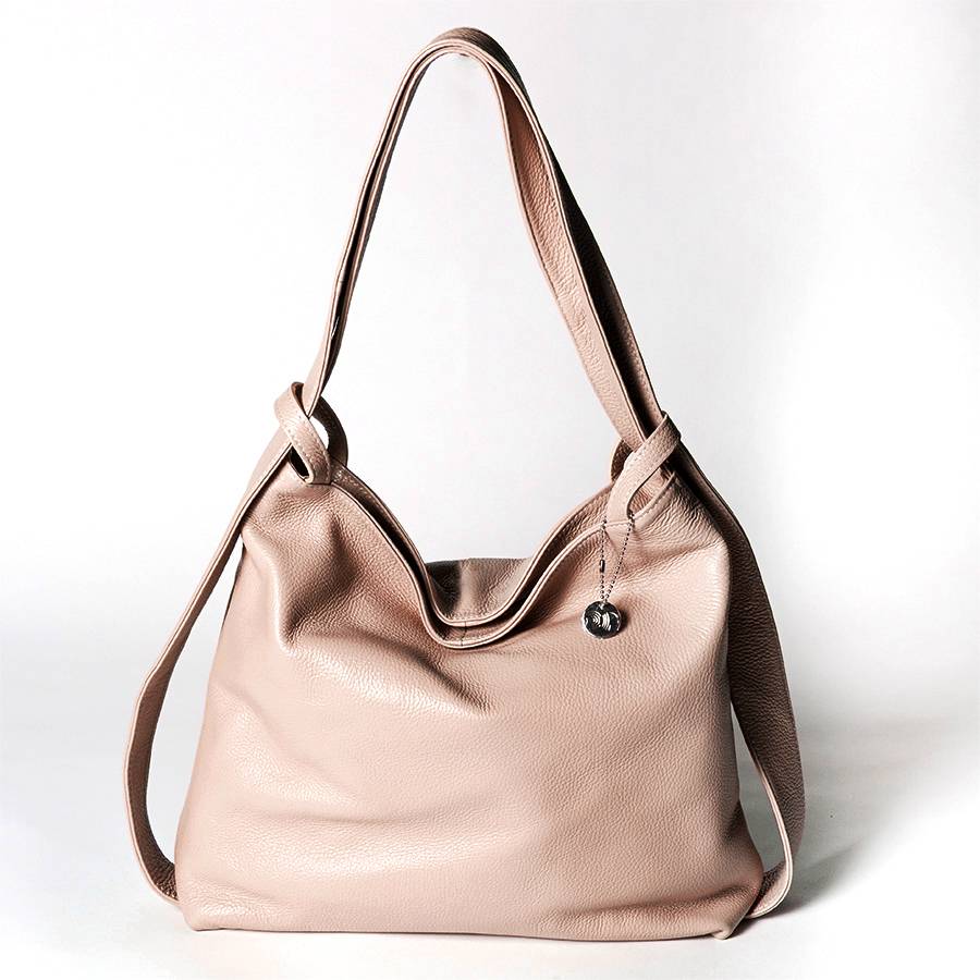 Laura Di Maggio VENICE – Zaino/borsa in pelle dollaro rosa Sottocosto