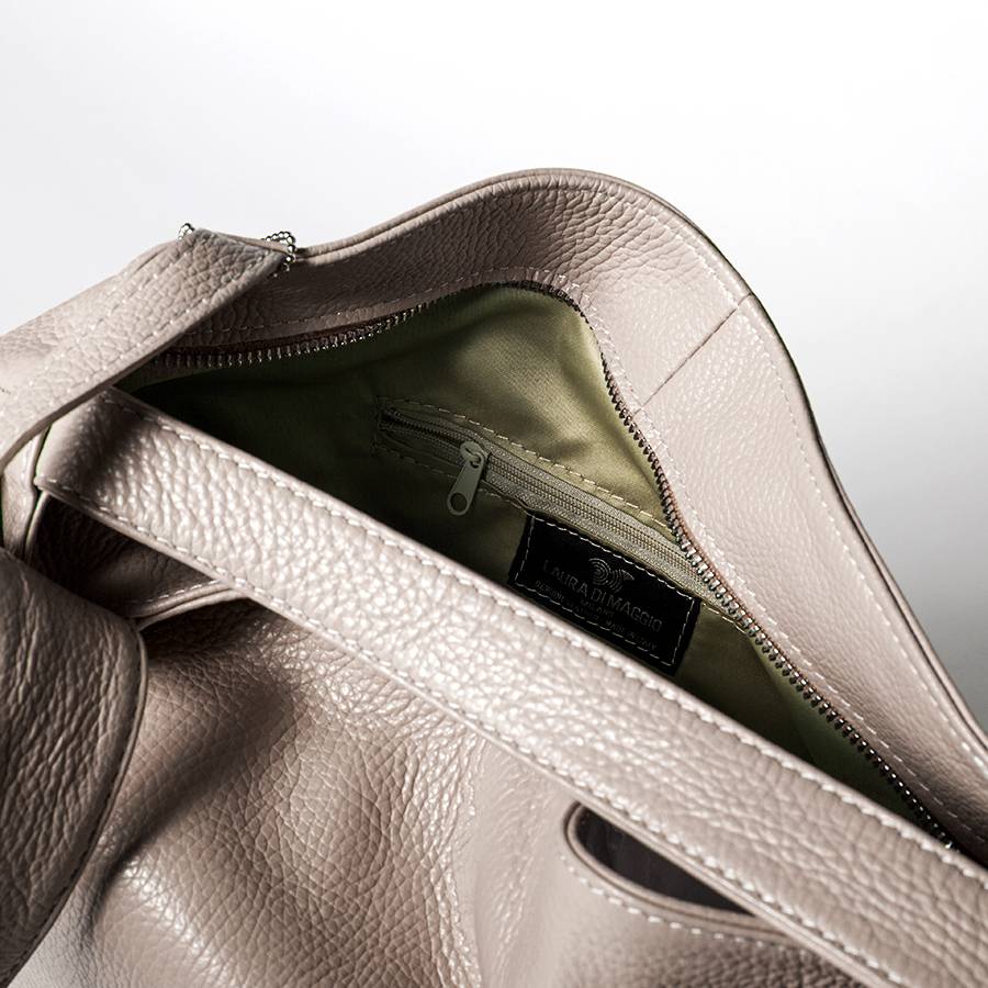 Laura Di Maggio VENICE – Zaino/borsa in pelle dollaro rosa Sottocosto