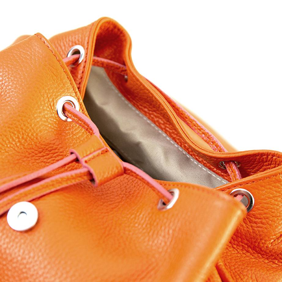 Laura Di Maggio LEIDA – Zaino in pelle dollaro arancio Outlet
