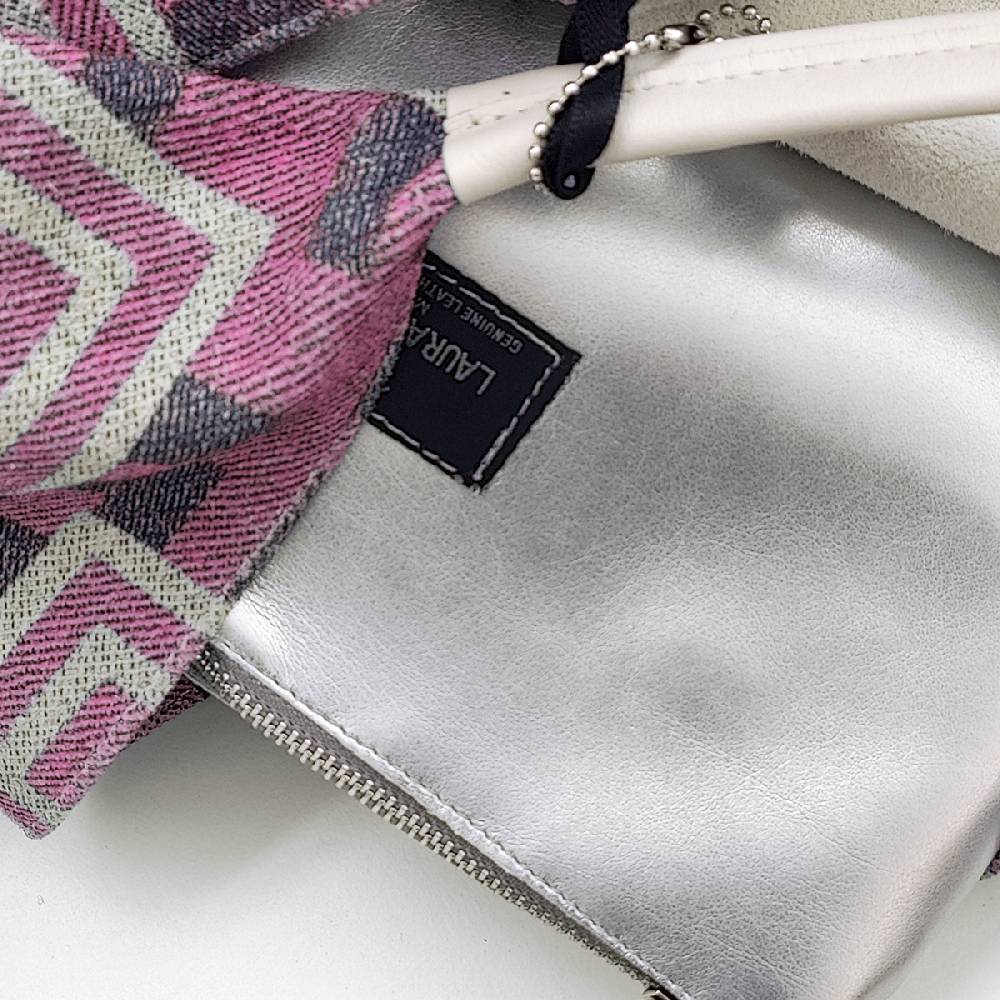 Laura Di Maggio FANTASY MAXI – Sacca in tessuto stampato rosa Vendite Flash