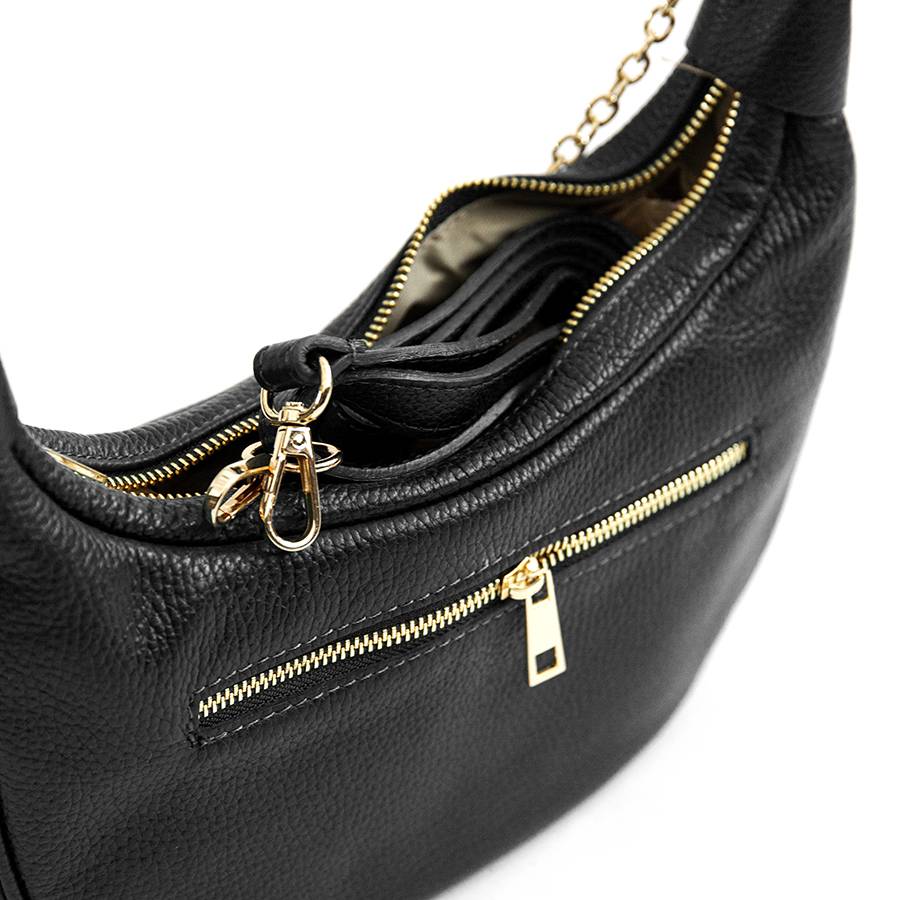Laura Di Maggio MOON – Borsa a spalla in pelle nera Qualità