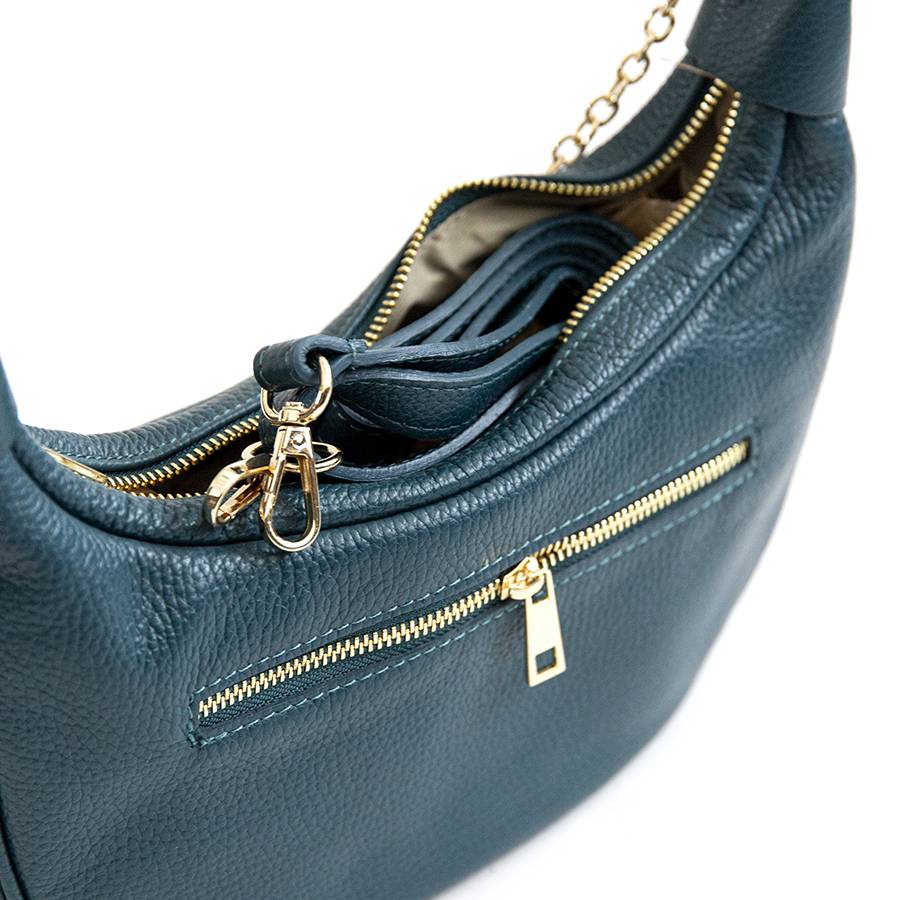 Laura Di Maggio MOON – Borsa a spalla in pelle petrolio Promozione