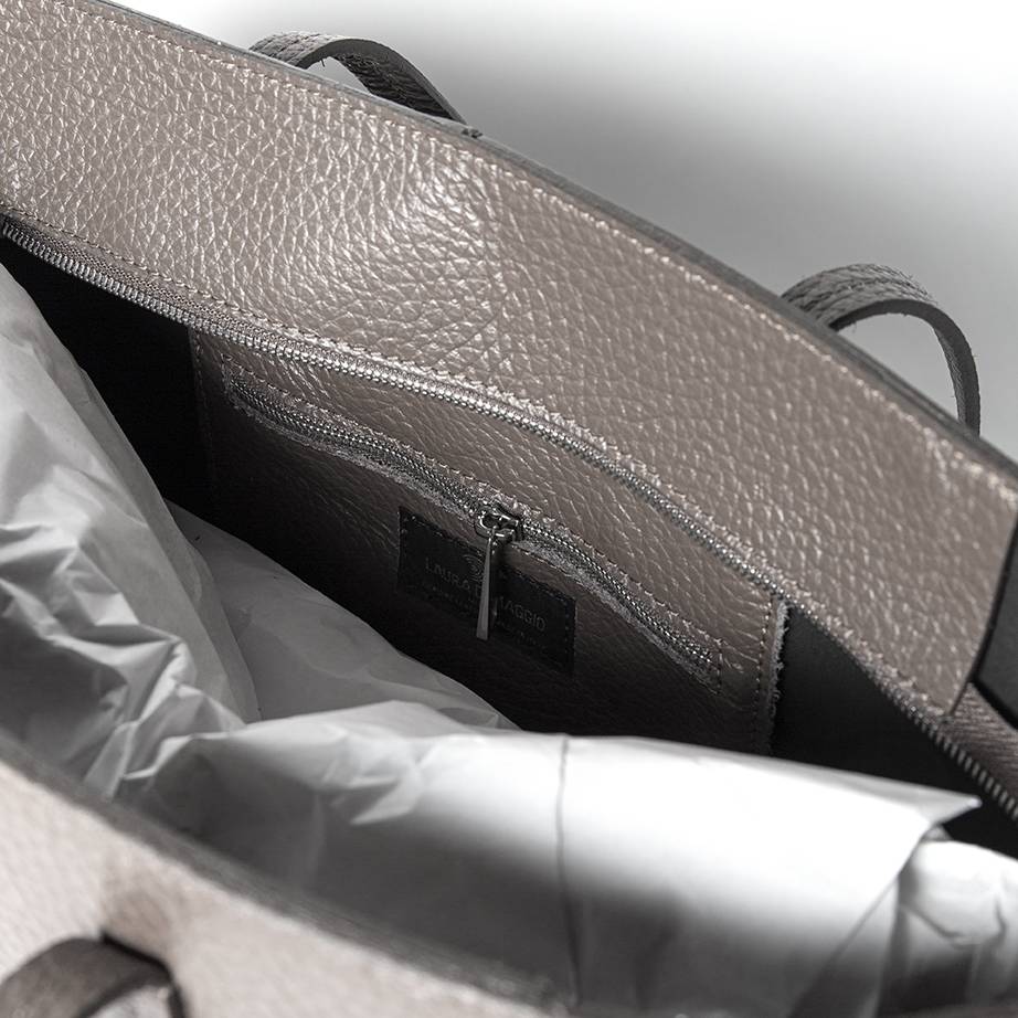 Laura Di Maggio MARGÒ – Shopper in pelle dollaro taupe Promozione Limitata