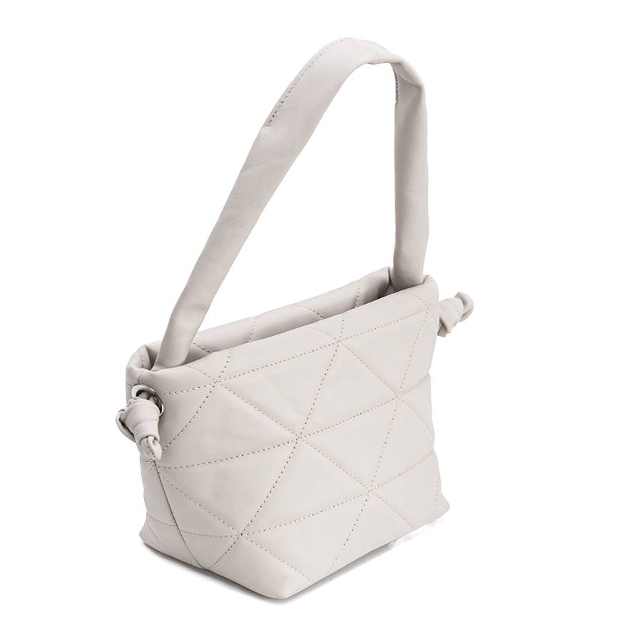 Laura Di Maggio RITA – borsa in pelle soft trapuntato latte Vendita Calda