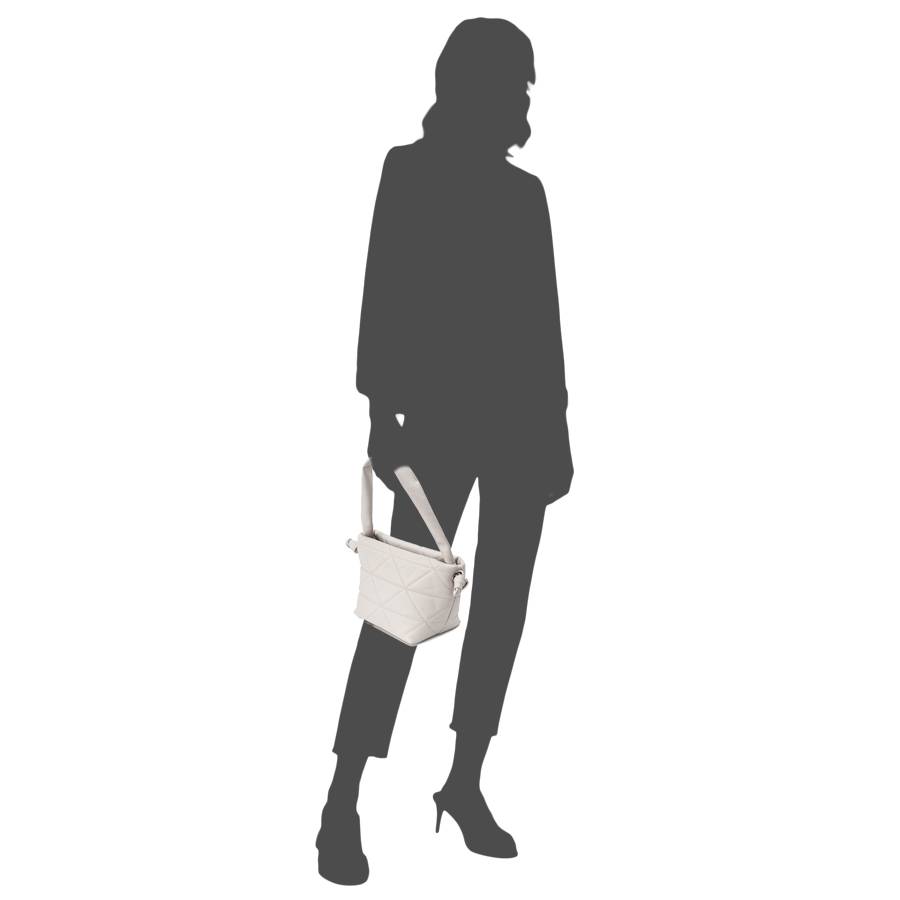 Laura Di Maggio RITA – borsa in pelle soft trapuntato latte Vendita Calda