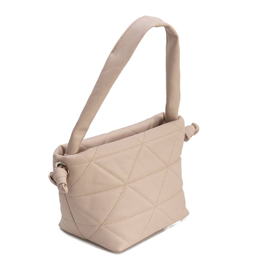 Laura Di Maggio RITA – borsa in pelle soft trapuntato cipria Vendita Economica
