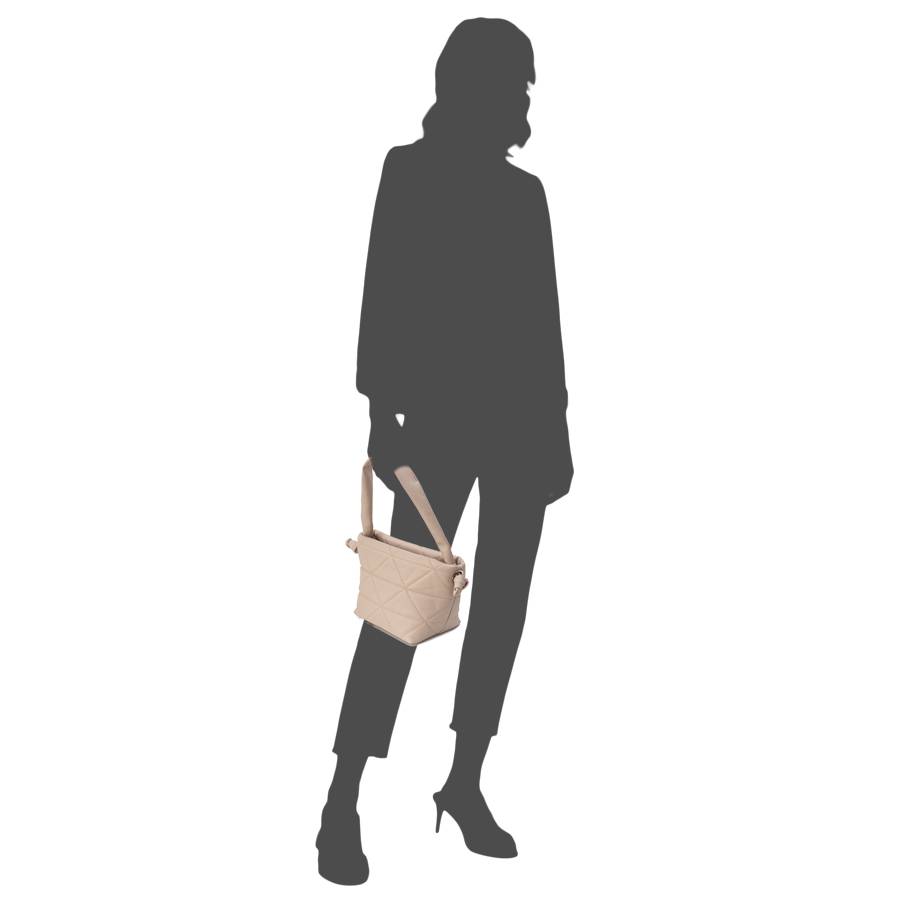 Laura Di Maggio RITA – borsa in pelle soft trapuntato cipria Vendita Economica