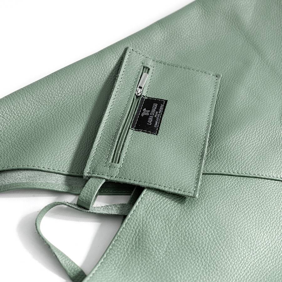 Laura Di Maggio LINA – Maxi sacca in pelle menta In Linea