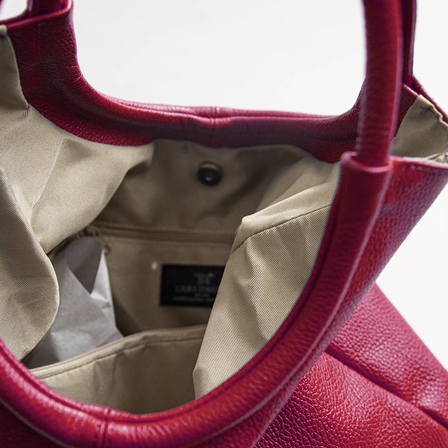 Laura Di Maggio INDIA – Maxi borsa con manico tondo in pelle azalea Vendita