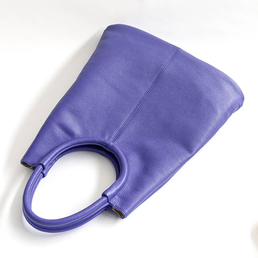 Laura Di Maggio INDIA – Maxi borsa con manico tondo in pelle glicine Spedizione Gratuita