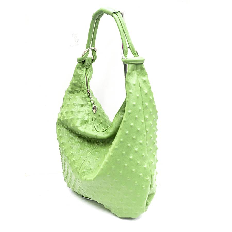 Laura Di Maggio ASIA – hobo bag in pelle stampa chiodo verde mela Qualità Garantita