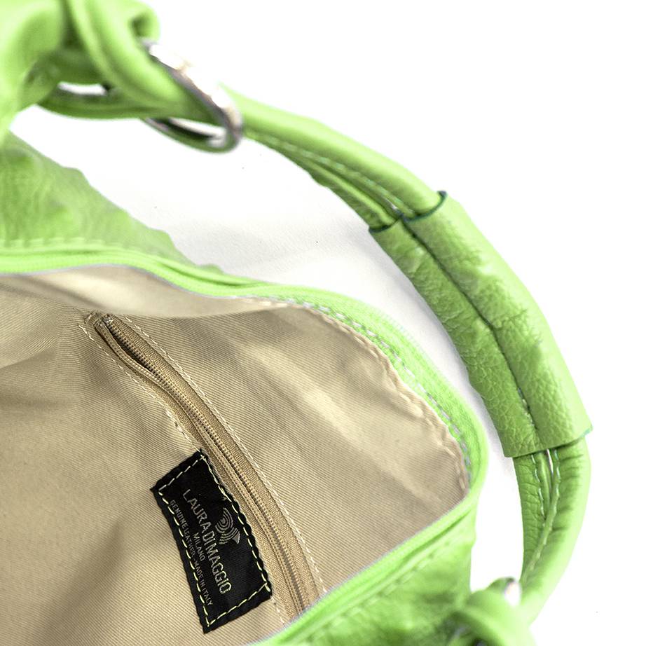 Laura Di Maggio ASIA – hobo bag in pelle stampa chiodo verde mela Qualità Garantita