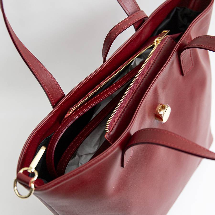 Laura Di Maggio LADY – shopping in pelle soft rubino Negozi Online