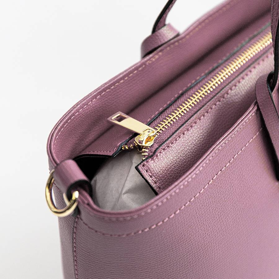 Laura Di Maggio NIKITA – Shopping in pelle saffiano malva Prezzo Ridotto