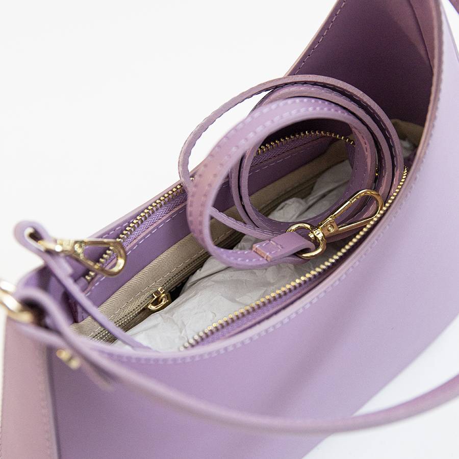 Laura Di Maggio EDI – borsa Hobo in pelle elegant malva Offerta