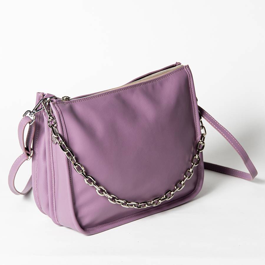 Laura Di Maggio POLLY – Postina in pelle nappa malva Economico