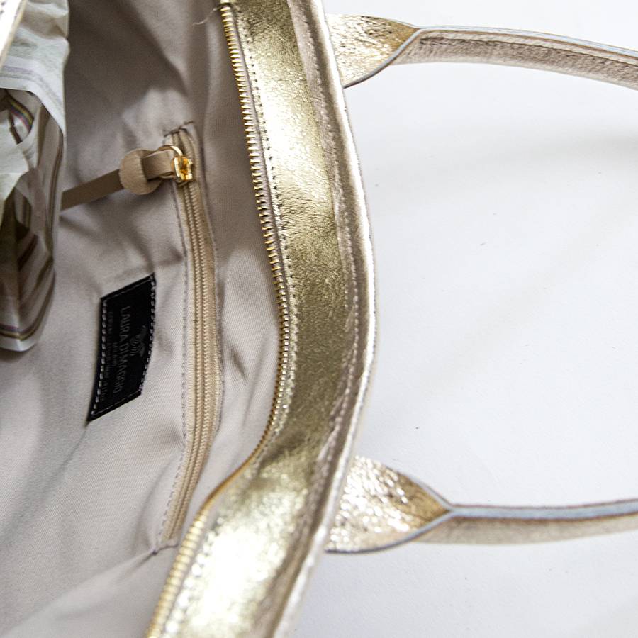 Laura Di Maggio ALTEA – shopping in pelle stampa chiodo bronzo Negozio