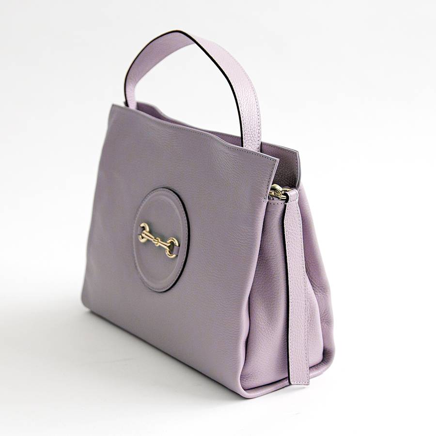 Laura Di Maggio NAIA – borsa con morsetto in pelle lilla 2025