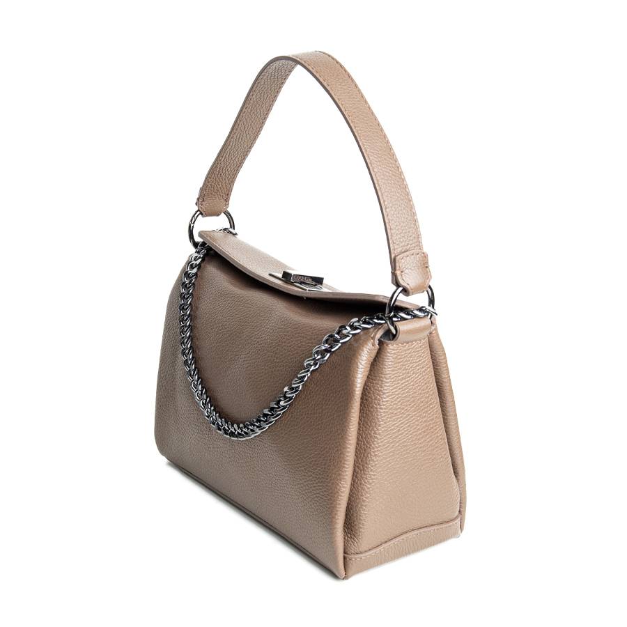 Laura Di Maggio LOLA – borsa in pelle dollaro cioccolato Italia