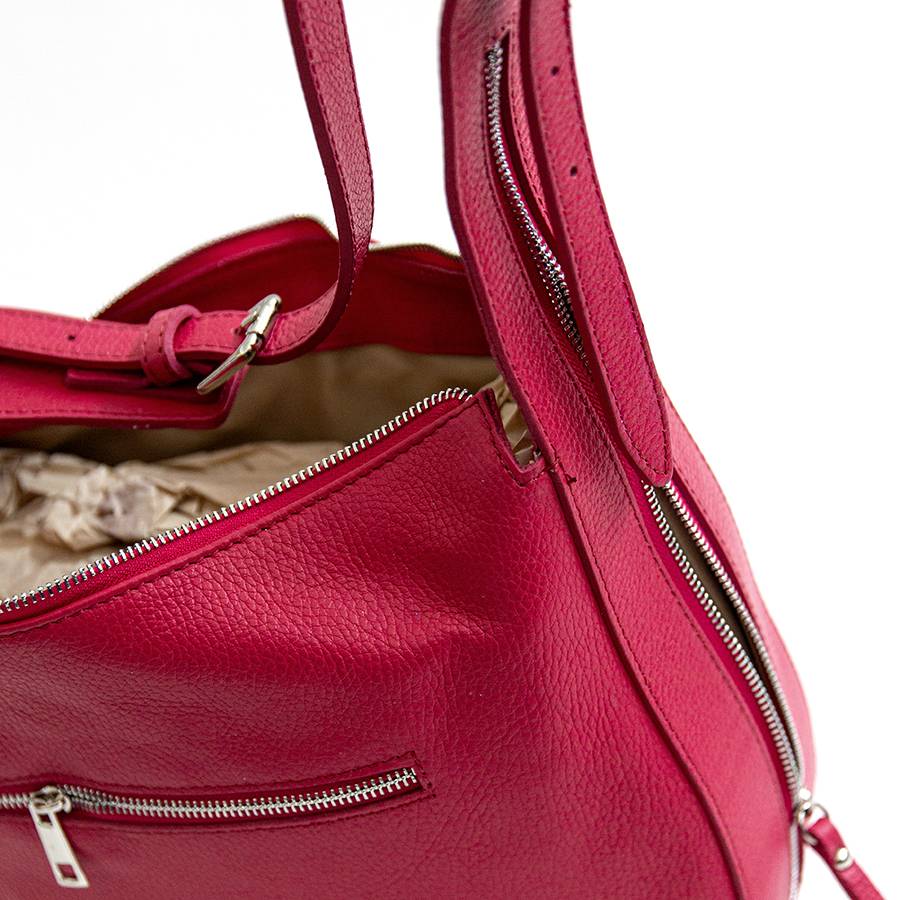 Laura Di Maggio VIKY – Sacca con manico regolabile in pelle azalea Promozione Limitata