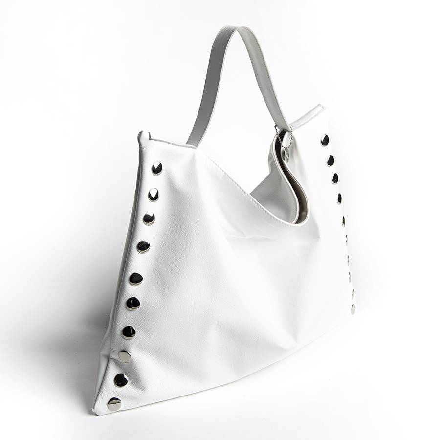 Laura Di Maggio JILLIAN BIG – Maxi borsa in pelle nappa bianca Offerta