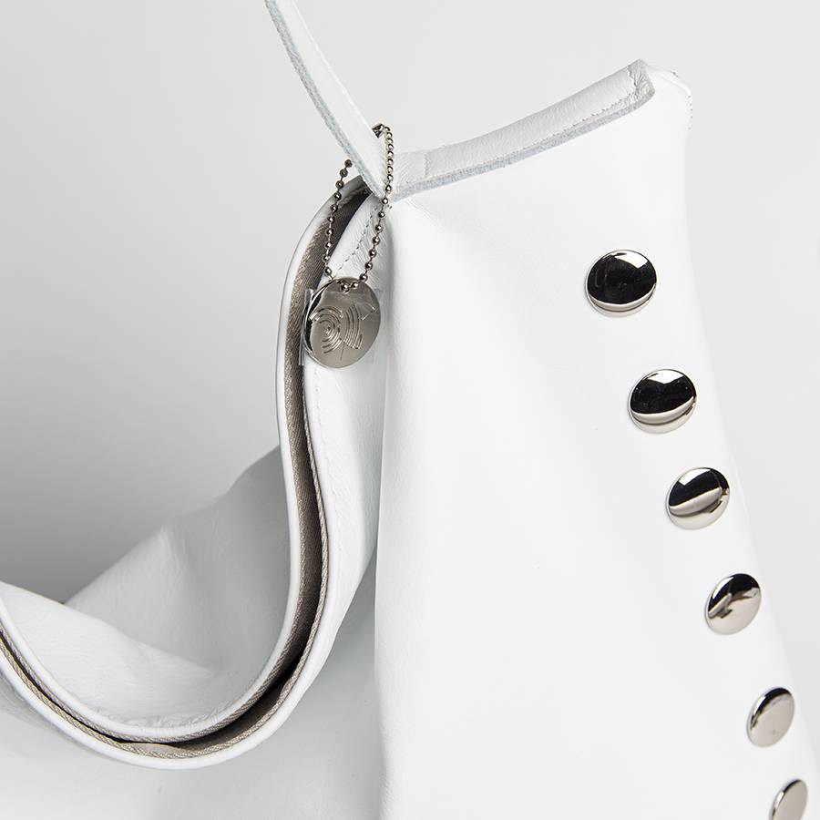 Laura Di Maggio JILLIAN BIG – Maxi borsa in pelle nappa bianca Offerta