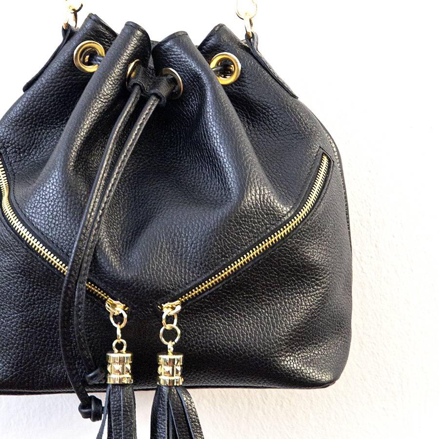 Laura Di Maggio BUCKET – secchiello in pelle nero Saldi