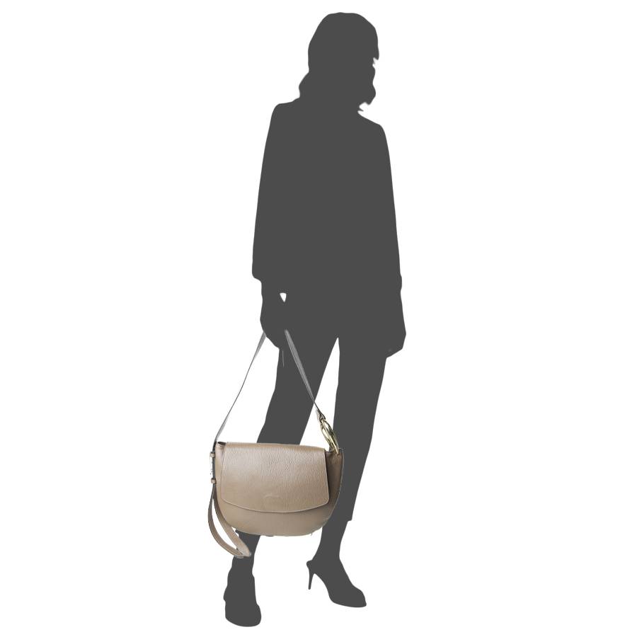 Laura Di Maggio ZELDA – borsa a spalla in pelle taupe Offerte