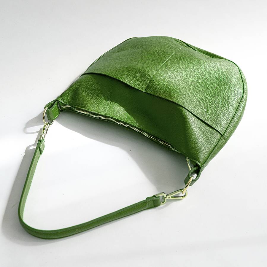 Laura Di Maggio LOREN – Sacca con tasche in pelle verde aloe Qualità
