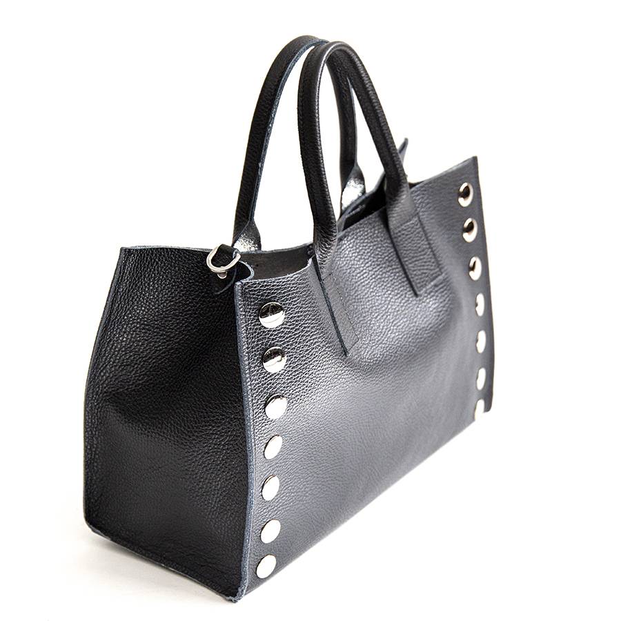 Laura Di Maggio SAM BIG – Shopping con borchie in pelle nera Promozione
