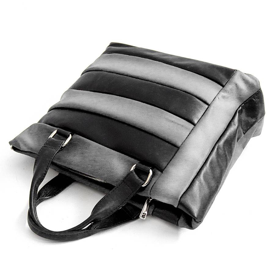 Laura Di Maggio TESSA TOTE – borsa in pelle nappa trapuntata grigia Convenienza