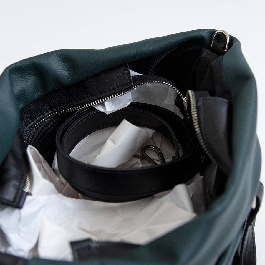 Laura Di Maggio TESSA TOTE – borsa in pelle nappa trapuntata petrolio Novità
