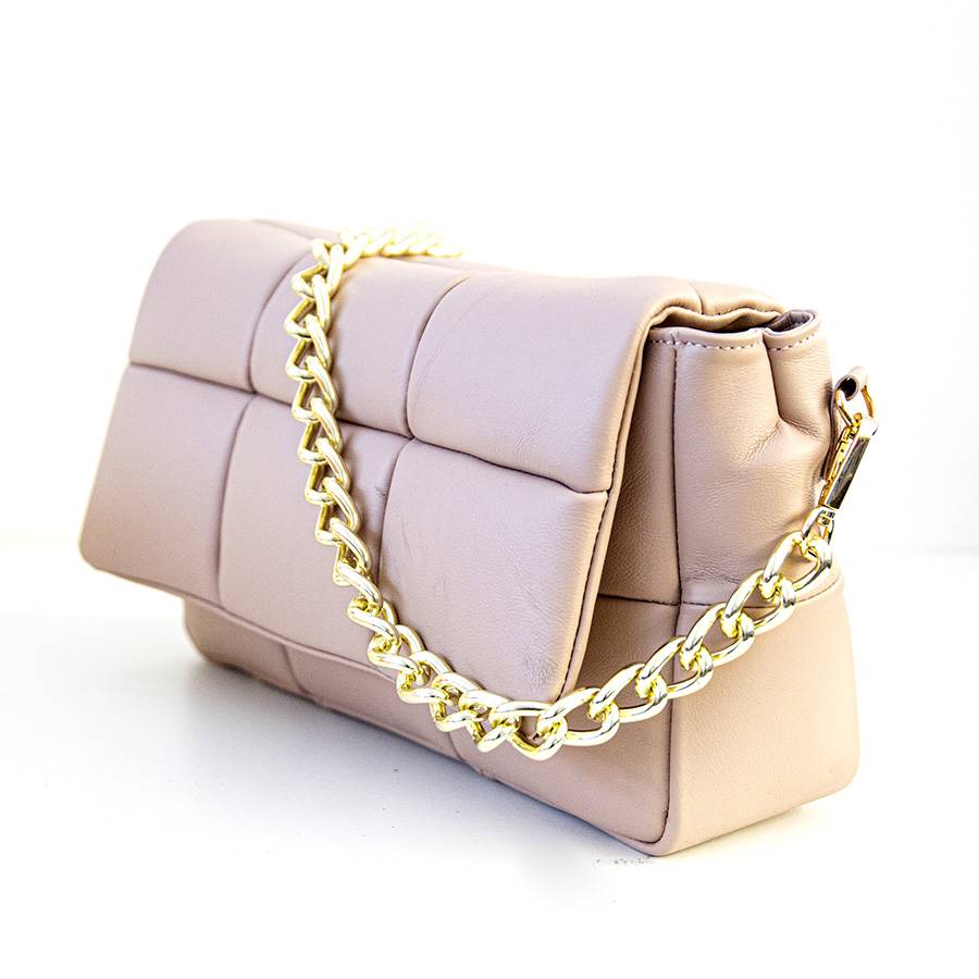 Laura Di Maggio DOLCE – Borsa in nappa trapuntata cipria Offerte