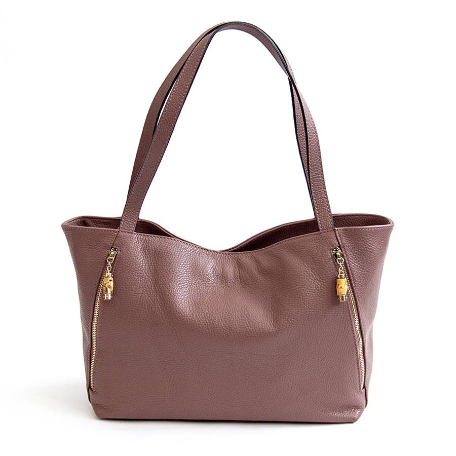 Laura Di Maggio BAMBU’ SHOPPER – Borsa in pelle marsala Online Outlet
