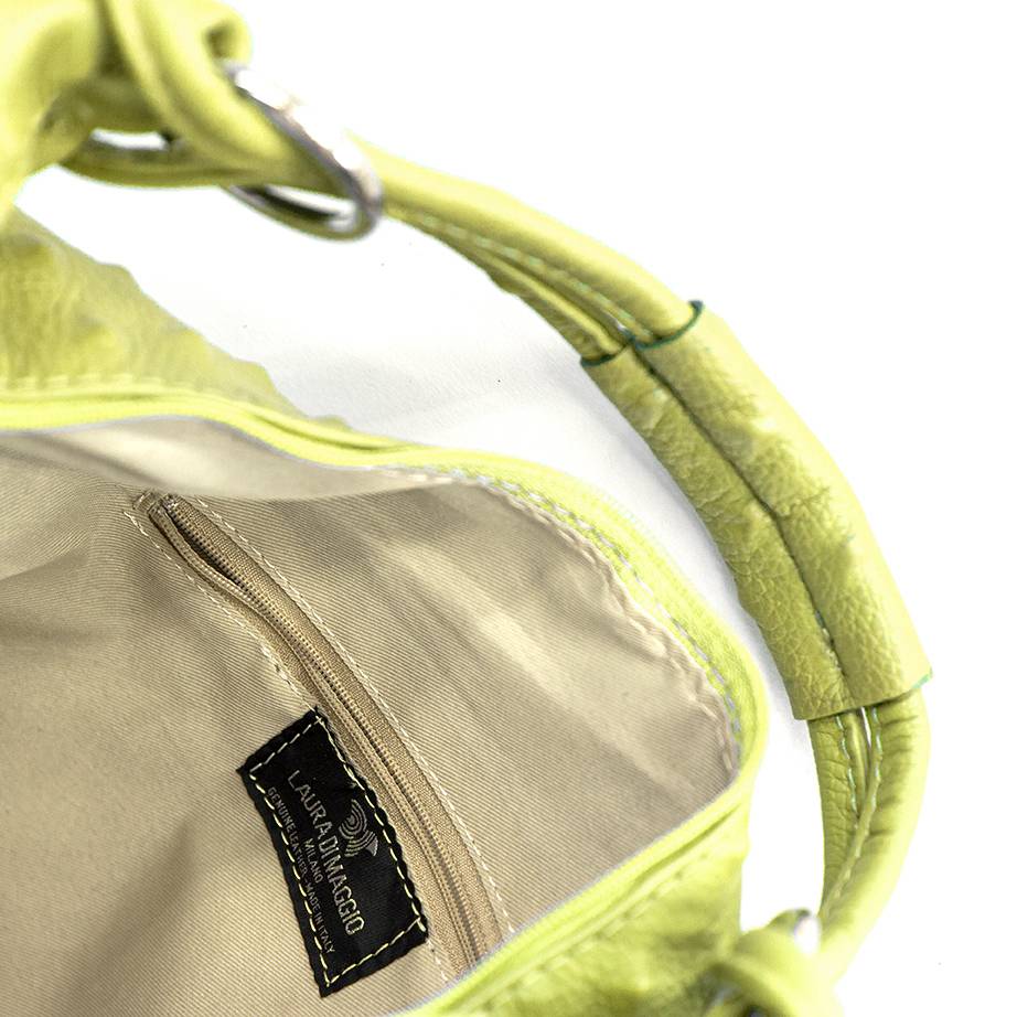 Laura Di Maggio ASIA – hobo bag in pelle stampa chiodo lime Bestseller