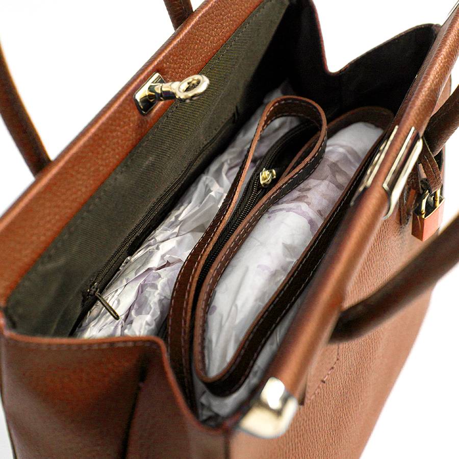Laura Di Maggio DOCTOR – bauletto in pelle dollaro cuoio ACQUISTA ORA