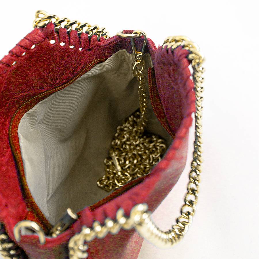 Laura Di Maggio LUMI – Borsa con catene in pelle vintage rossa Only for today
