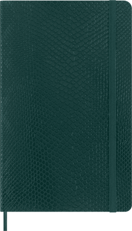 Moleskine Taccuino Precious & EthicalCopertina morbida vegana, effetto pitone, a righe, Verde In Linea