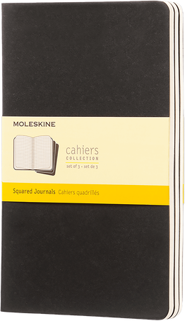 Moleskine Quaderni CahierSet da 3 quaderni, Nero Outlet