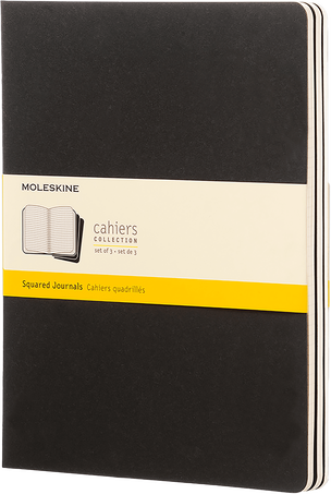 Moleskine Quaderni CahierSet da 3 quaderni, Nero