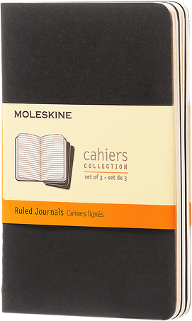 Moleskine Quaderni CahierSet da 3 quaderni, Nero